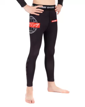 KIDS GLOBAL GRAPPLING SPATS - BLACK